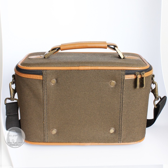 Etienne Aigner Train Case Heritage Travel Bag Cosmetics Case with Strap Vintage - Picture 5 of 10